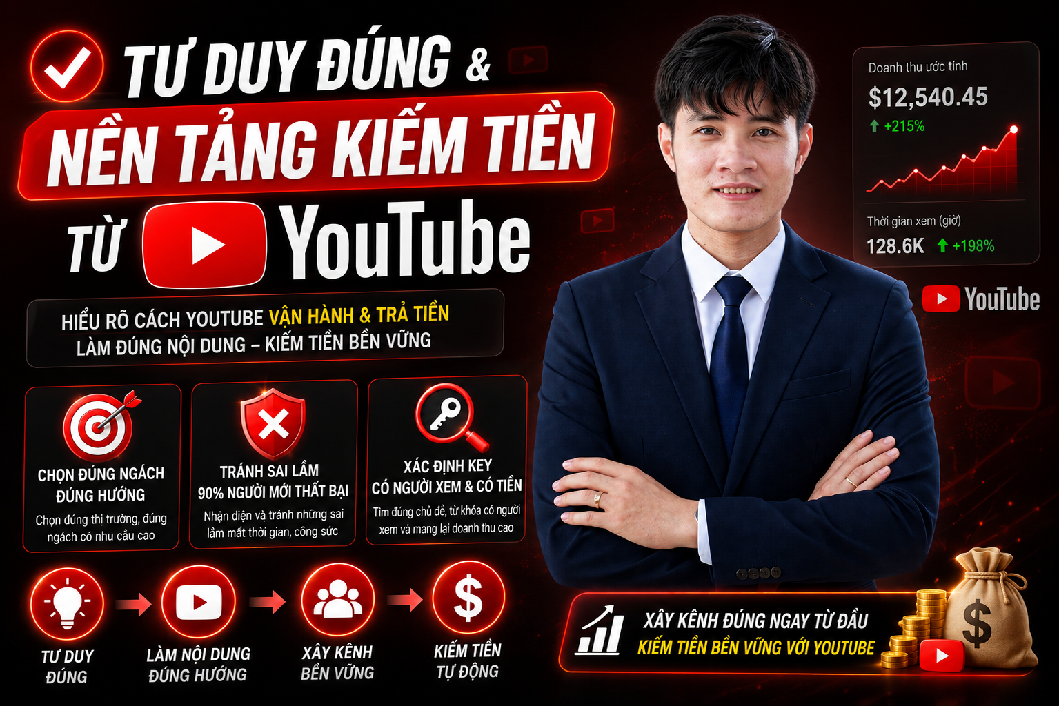 Tư duy đúng & nền tảng kiếm tiền từ YouTube