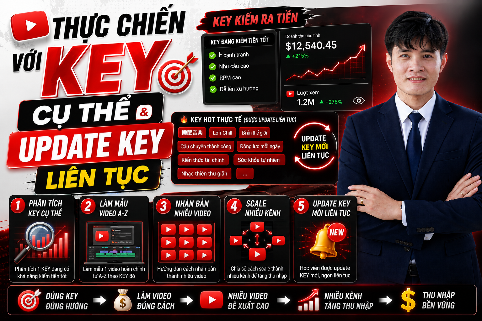 Thực chiến với KEY cụ thể & được Update KEY  <br class="max-md:hidden" /> liên tục